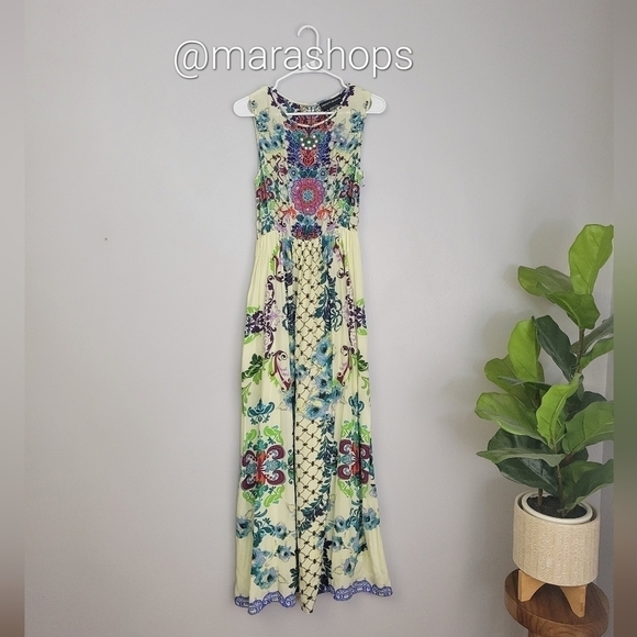 Hemant & Nandita Embroidered Canaria Maxi Dress - Picture 3 of 8